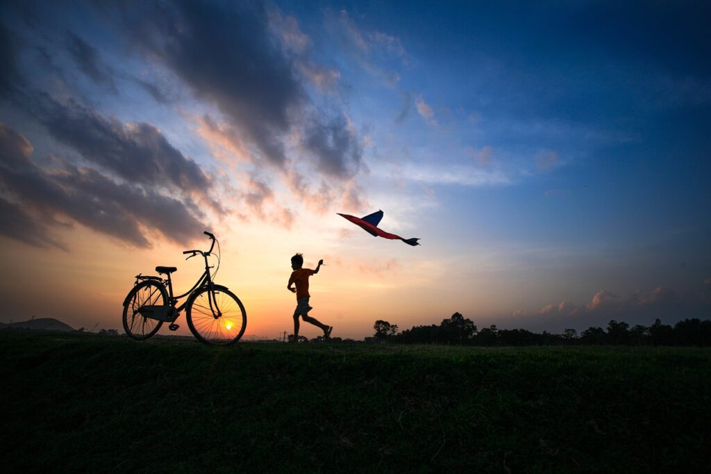 field, child, bike-6558125.jpg